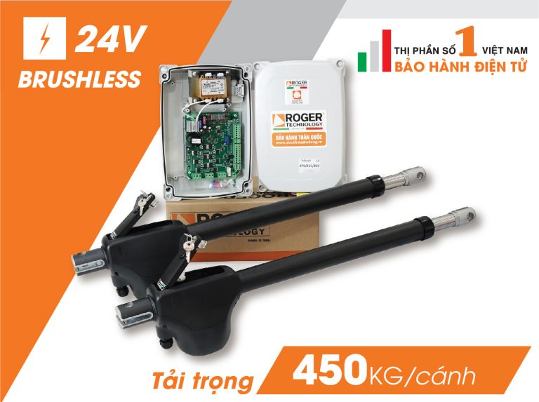 Motor Cổng tự động tay đòn Roger Italia KIT MONOS4 – 24V – 450kg